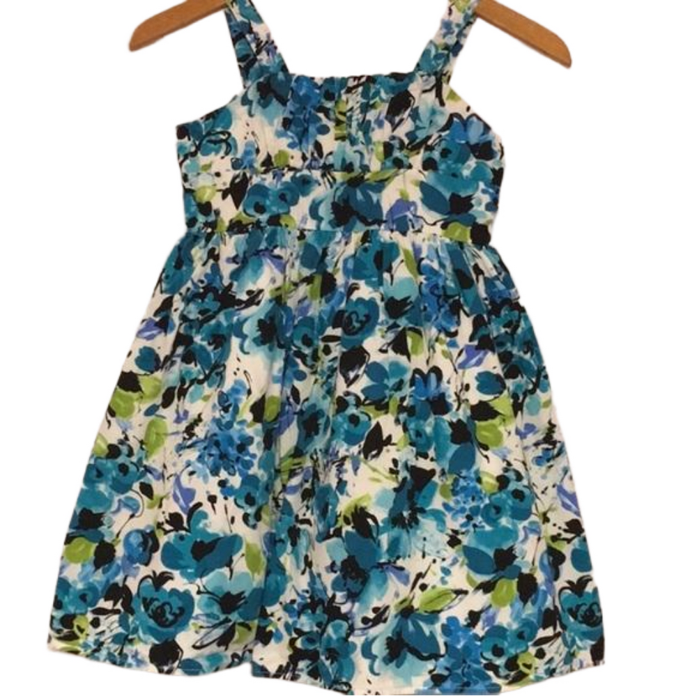PINKY (8) GUC blue floral dress